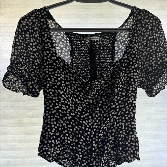 Reformation polka dot black and white crop top - Picture 2 of 2
